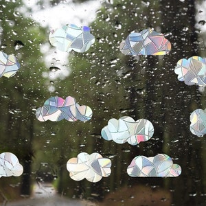 Cloud Suncatcher Decals (Set of 10): Rainbow Window Prism Stickers